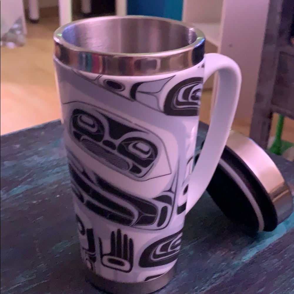 Native Alaskan coffee travel mug